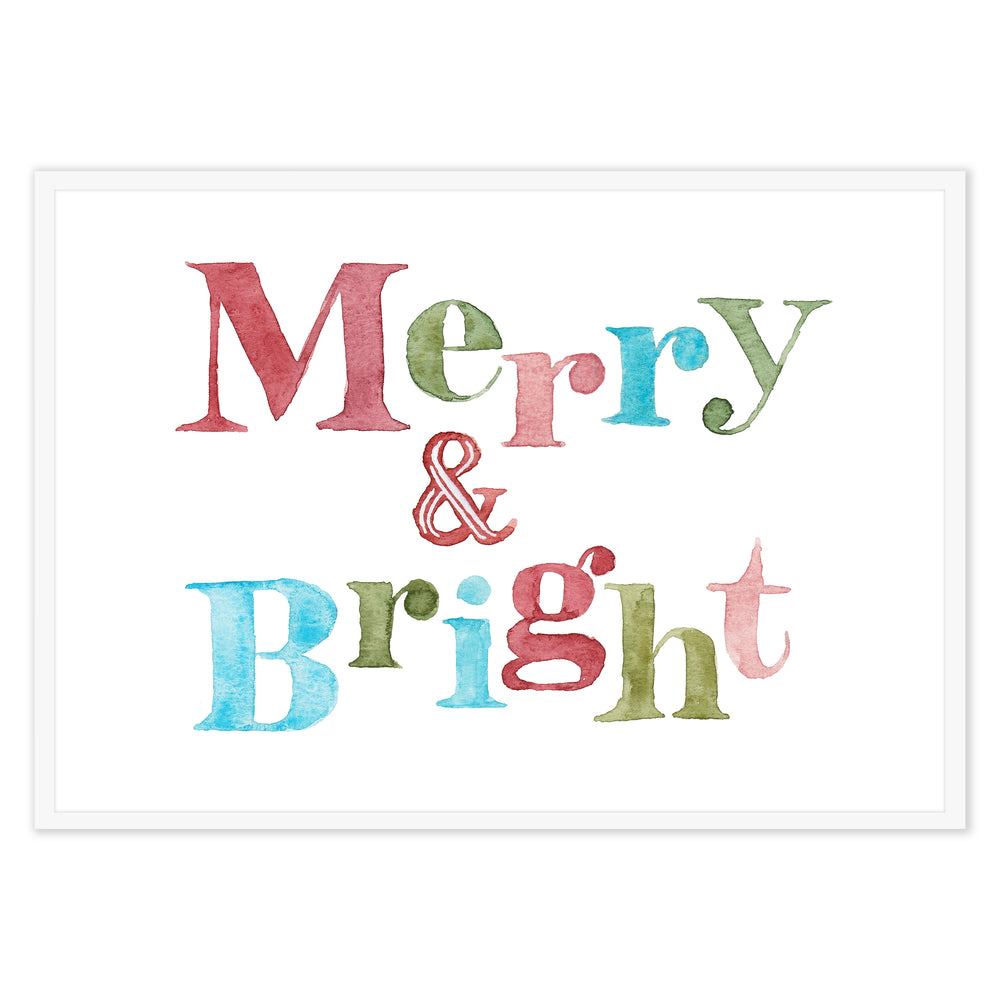 Merry And Bright Festive Print